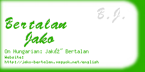 bertalan jako business card